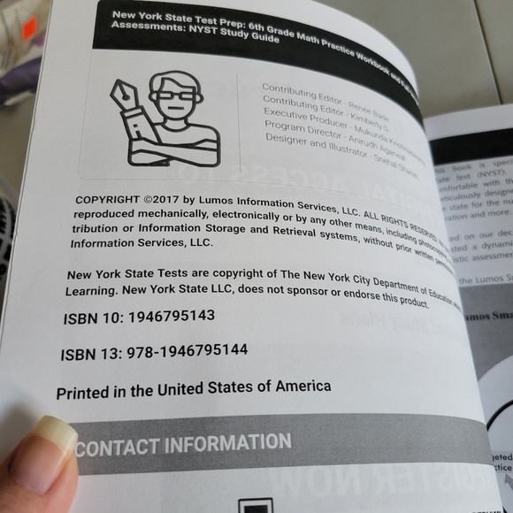 New York State Test Prep: 6th Grade Math NYST Practice Workbook Revised Edition - Picture 3 of 3